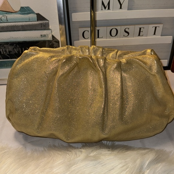 Miu Miu Clutch Bag Pouch Multi Case Leather in Gold EUC - Picture 7 of 13